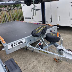 View Woodford 16ft x 7'3 Flat bed tri axle